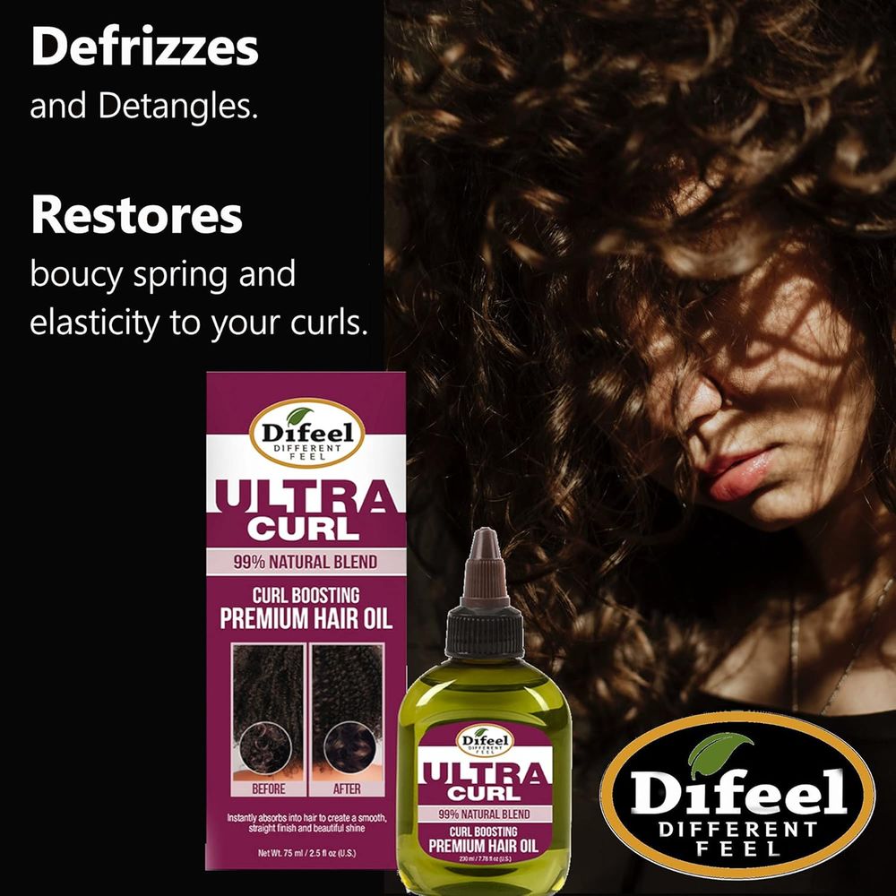 Difeel Ultra Curl Boosting Premium Hair Oil – 2.5 oz - Beauty Exchange Beauty Supply