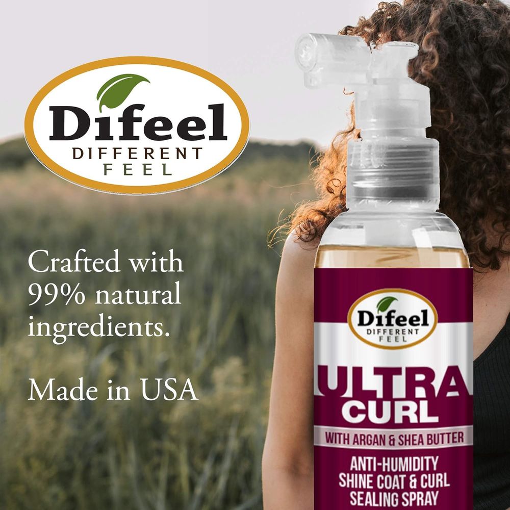 Difeel Ultra Curl Sealing Spray – Humidity - Proof Hair Treatment – 8 oz - Beauty Exchange Beauty Supply