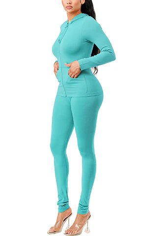 DODO Basic Seamless Hoodie Zip Up Set - Beauty Exchange Beauty Supply
