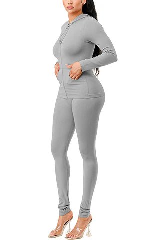 DODO Basic Seamless Hoodie Zip Up Set - Beauty Exchange Beauty Supply