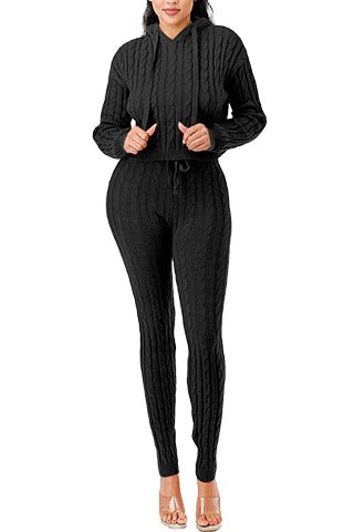 Dodo Cable Hoodie Sweater Set - Beauty Exchange Beauty Supply