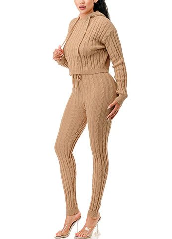 Dodo Cable Hoodie Sweater Set - Beauty Exchange Beauty Supply