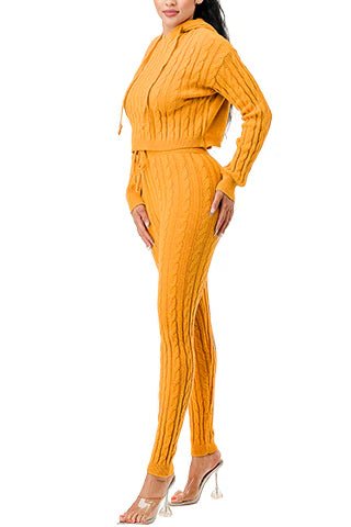 Dodo Cable Hoodie Sweater Set - Beauty Exchange Beauty Supply