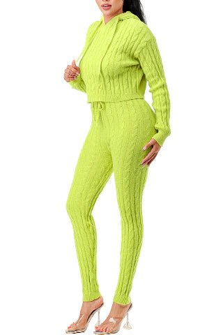 Dodo Cable Hoodie Sweater Set - Beauty Exchange Beauty Supply
