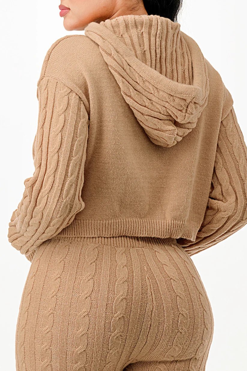 Dodo Cable Hoodie Sweater Set - Beauty Exchange Beauty Supply