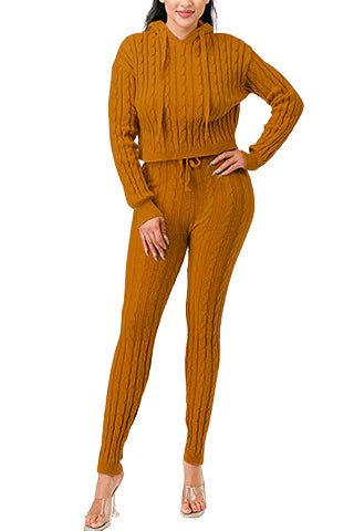 Dodo Cable Hoodie Sweater Set - Beauty Exchange Beauty Supply