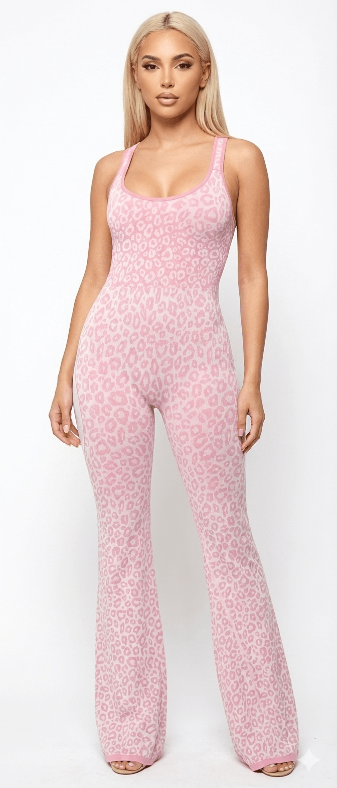 DODO Cross - Back Sleeveless Leopard Jumpsuit - Beauty Exchange Beauty Supply