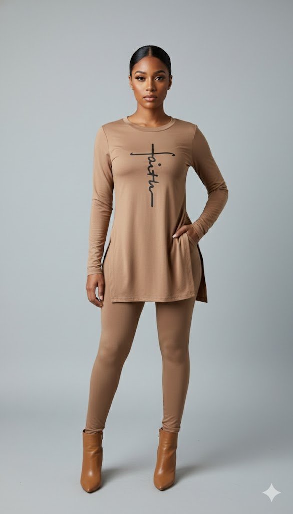 Dodo Faith Letter Long Sleeve Set - Beauty Exchange Beauty Supply