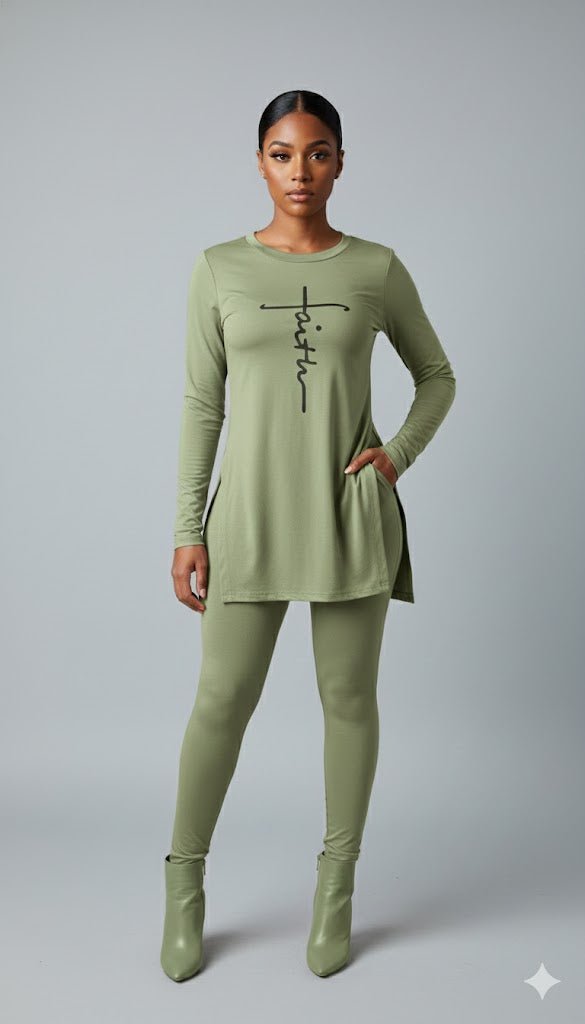 Dodo Faith Letter Long Sleeve Set - Beauty Exchange Beauty Supply