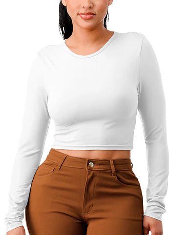 DODO Long Sleeve Crop T-Shirt - Beauty Exchange Beauty Supply