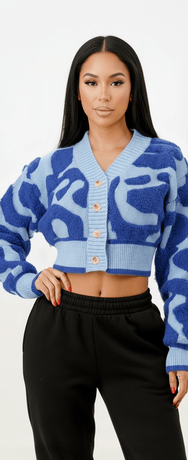 DODO Luxury Jacquard Crop Sweater - Beauty Exchange Beauty Supply