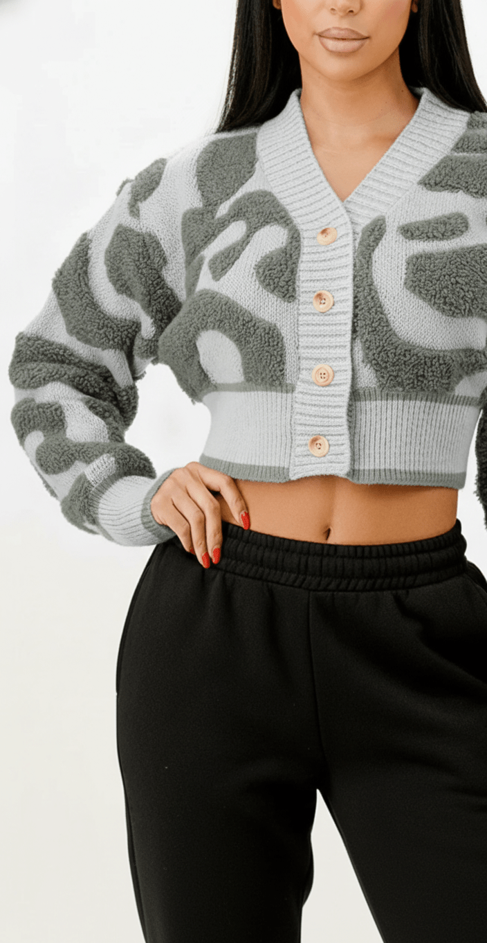DODO Luxury Jacquard Crop Sweater - Beauty Exchange Beauty Supply