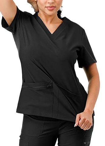DODO Scrubs Top with Side Rib - Beauty Exchange Beauty Supply