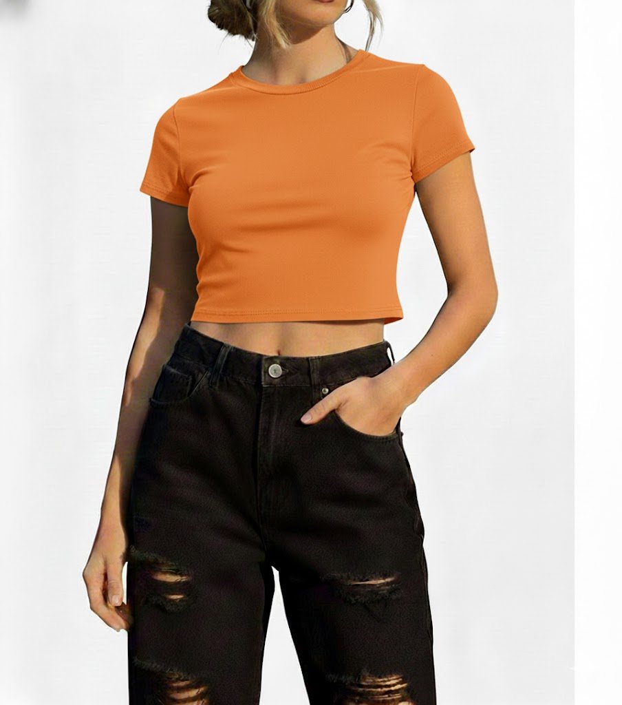 Dodo Short Sleeve Crop T-shirt - Beauty Exchange Beauty Supply