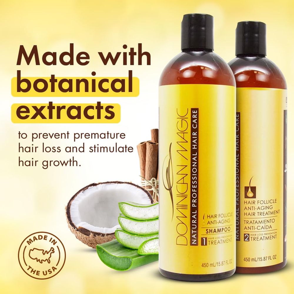Dominican Magic Hair Follicle – Anti - Aging Shampoo & Conditioner – 15.87 oz - Beauty Exchange Beauty Supply
