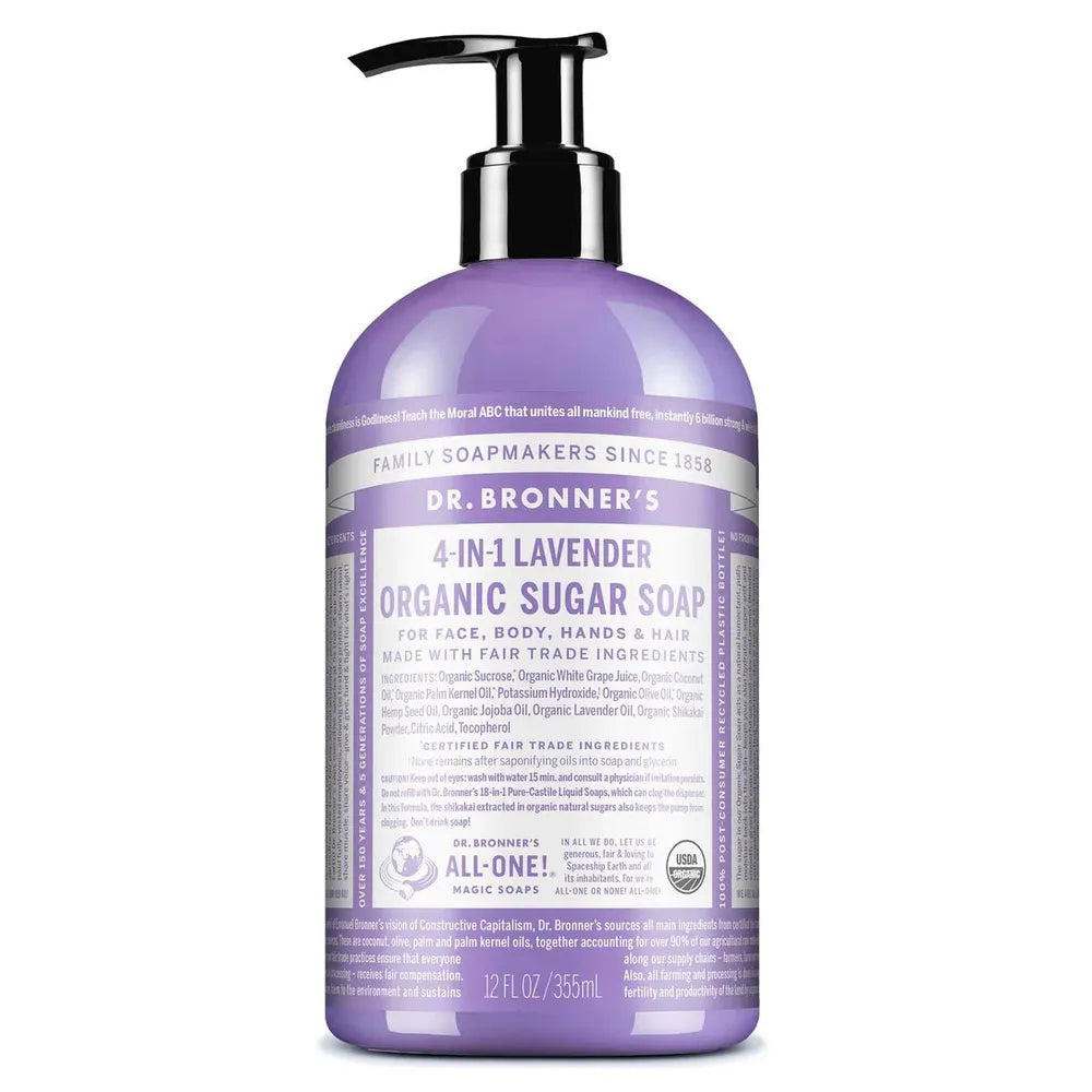 Dr. Bronner’s Organic Sugar Soap – 12 oz - Beauty Exchange Beauty Supply