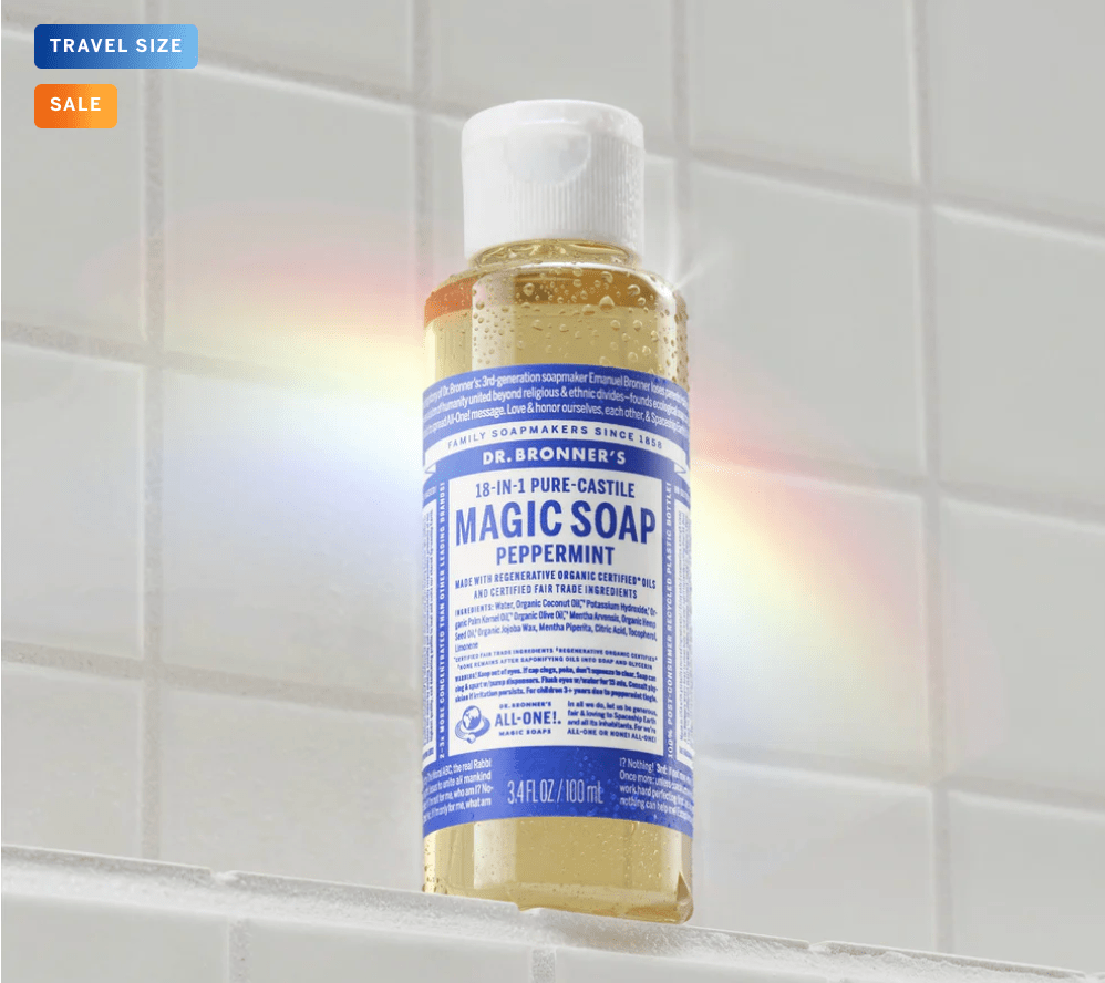 Dr. Bronner’s Pure - Castile Liquid Soap – 3.2oz - Beauty Exchange Beauty Supply