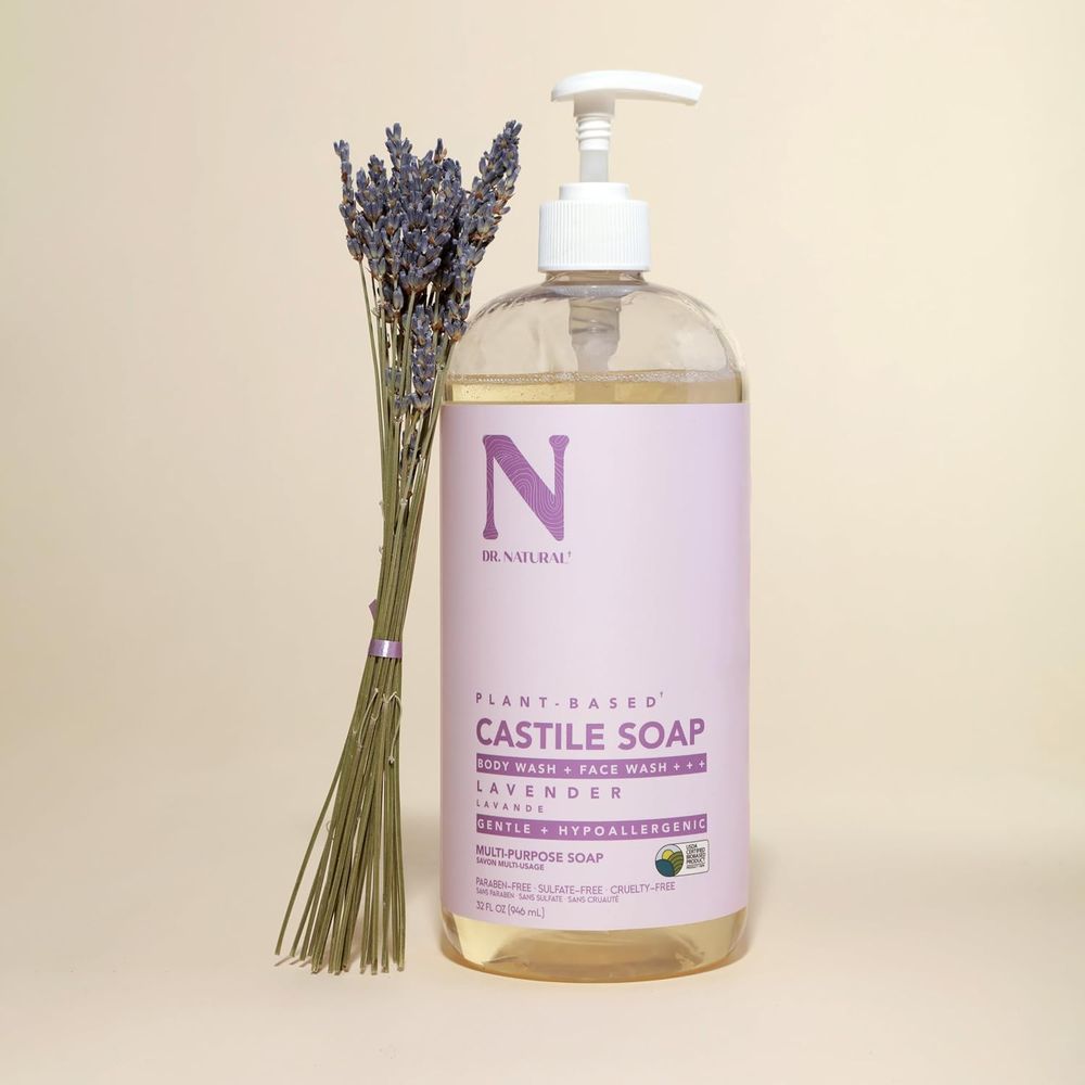 Dr. Natural Castile Soap – Peppermint / Lavender – 32 oz - Beauty Exchange Beauty Supply