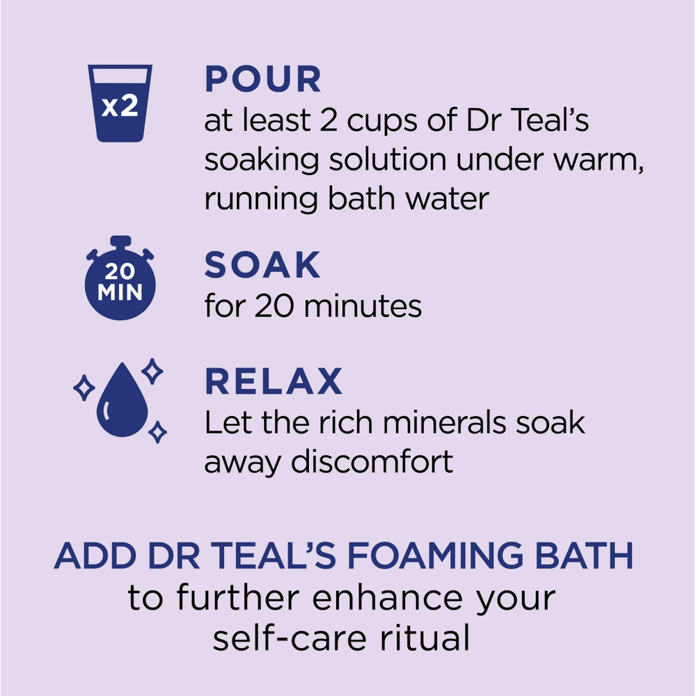 Dr Teal's Soothe & Sleep Lavender Epsom Salt Soak - 1lb - Beauty Exchange Beauty Supply