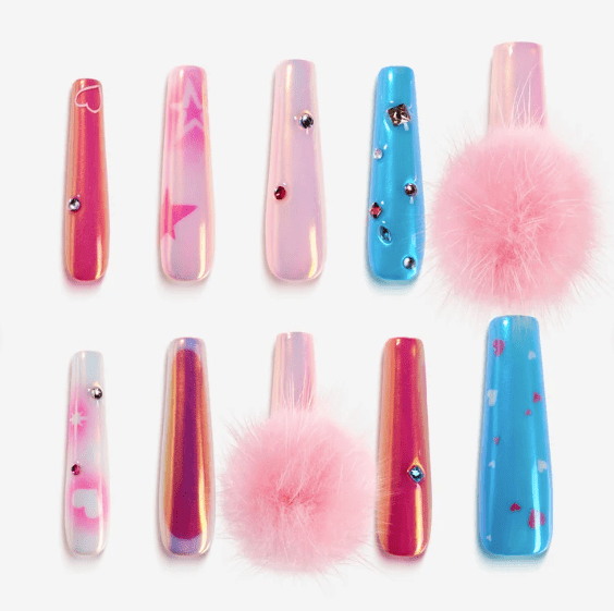 DRESUP Barbie Stardream Long Coffin Press-On Nails – 12 Pieces - Beauty Exchange Beauty Supply