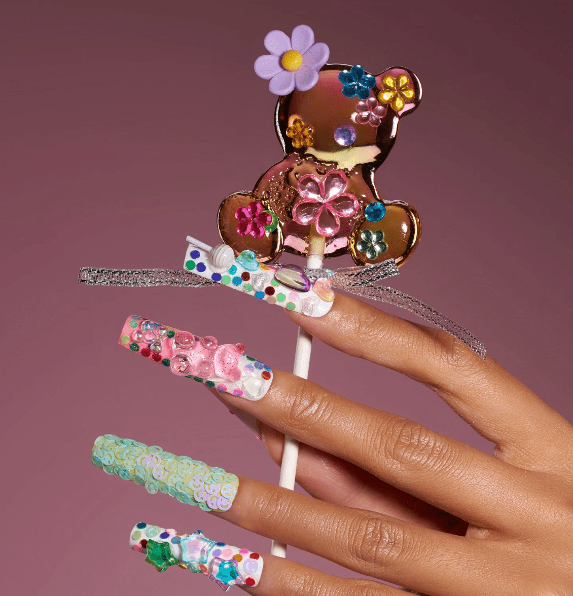 DRESUP Dreamy Wonderland Long Pipe Press-On Nails – 12 Pieces - Beauty Exchange Beauty Supply