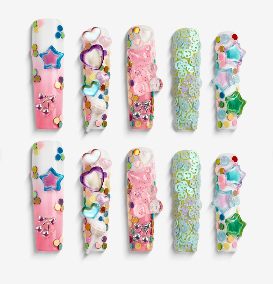 DRESUP Dreamy Wonderland Long Pipe Press-On Nails – 12 Pieces - Beauty Exchange Beauty Supply