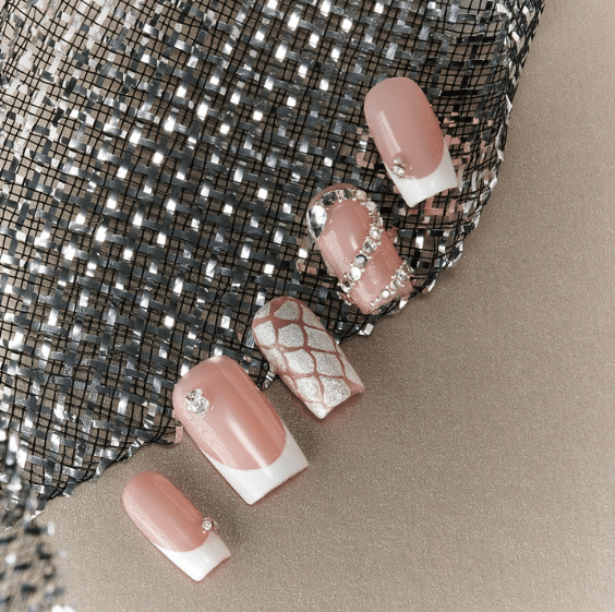 DRESUP Misty Blush Short Square Press-On Nails – 12 Pieces - Beauty Exchange Beauty Supply