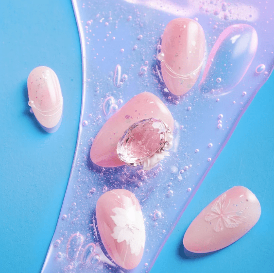 DRESUP Radiant Tides Short Almond Press-On Nails – 12 Pieces - Beauty Exchange Beauty Supply