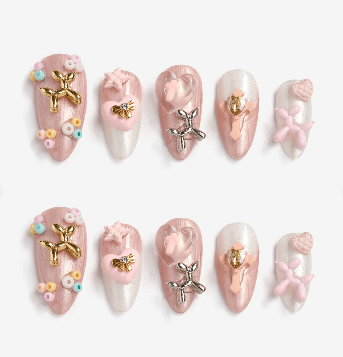 DRESUP Sweet Ballet Medium Almond Press-On Nails – 12 Pieces - Beauty Exchange Beauty Supply