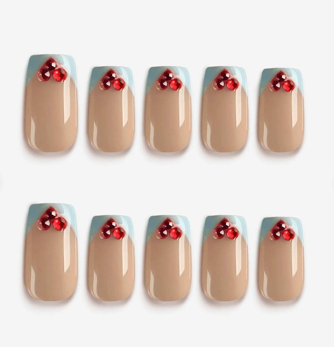 DRESUP Sweet Heart Pink Short Square Press-On Nails – 12 Pieces - Beauty Exchange Beauty Supply