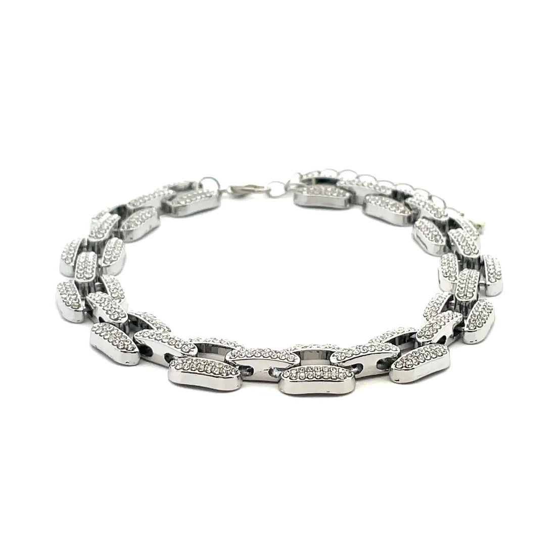 The One Jewelry Iced Anklet & Bracelet
