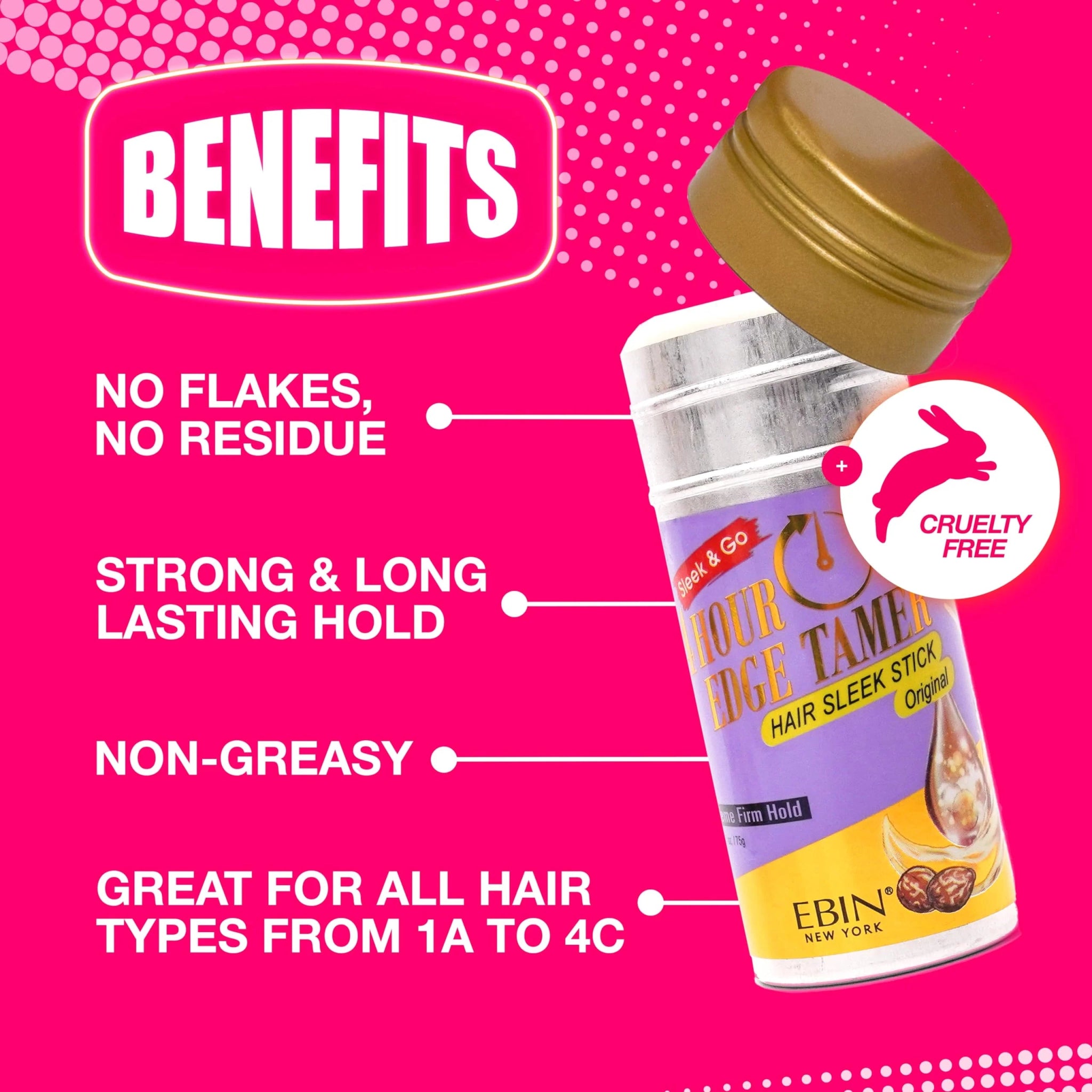 Ebin 24 Hour Edge Tamer Hair Sleek Stick - 0.53oz - Beauty Exchange Beauty Supply