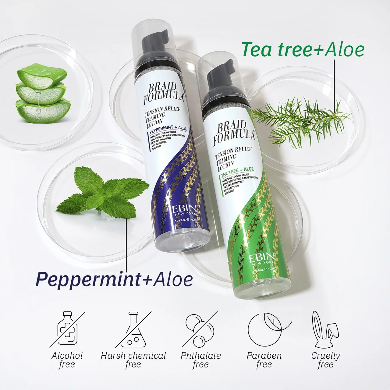 Ebin Braid Formula Tension Relief Foaming Lotion – 8.5 oz - Beauty Exchange Beauty Supply