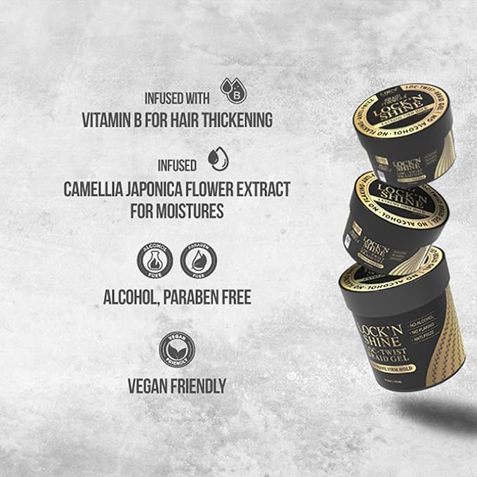 EBIN Lock’n Shine Braid Gel – Extreme Hold 8oz - Beauty Exchange Beauty Supply