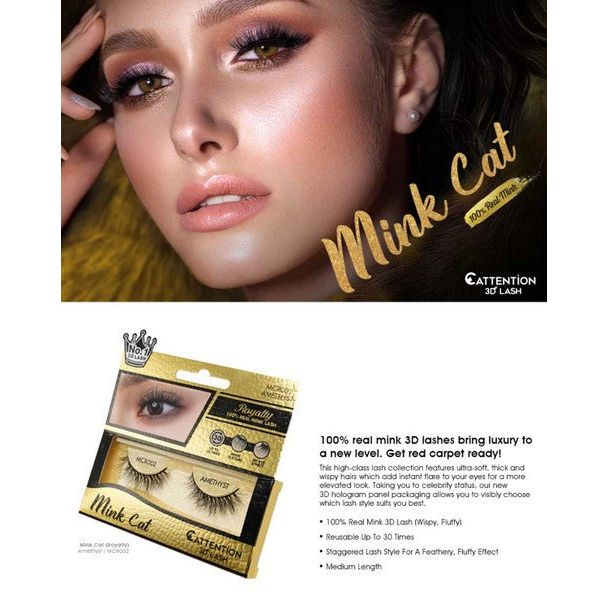 EBIN NEW YORK – Royalty Mink Cat Eyelashes | 100% Real Mink Lashes for a Luxe Cat - Eye Look | Styles 01 Garnet – 10 Opal - Beauty Exchange Beauty Supply