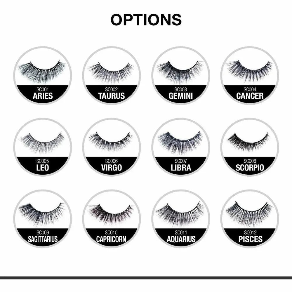 EBIN New York Sexy Cat 3D Lash – Zodiac Collection (01–12) | Faux Mink, Reusable, Lightweight & Bold Volume - Beauty Exchange Beauty Supply