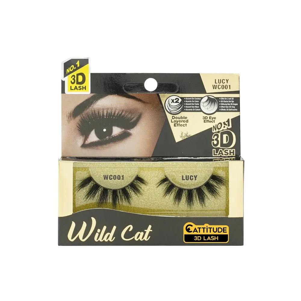Ebin New York Wild Cat 3D Lash Collection (01–12) – Faux Mink, Bold Volume, Reusable & Cruelty - Free - Beauty Exchange Beauty Supply