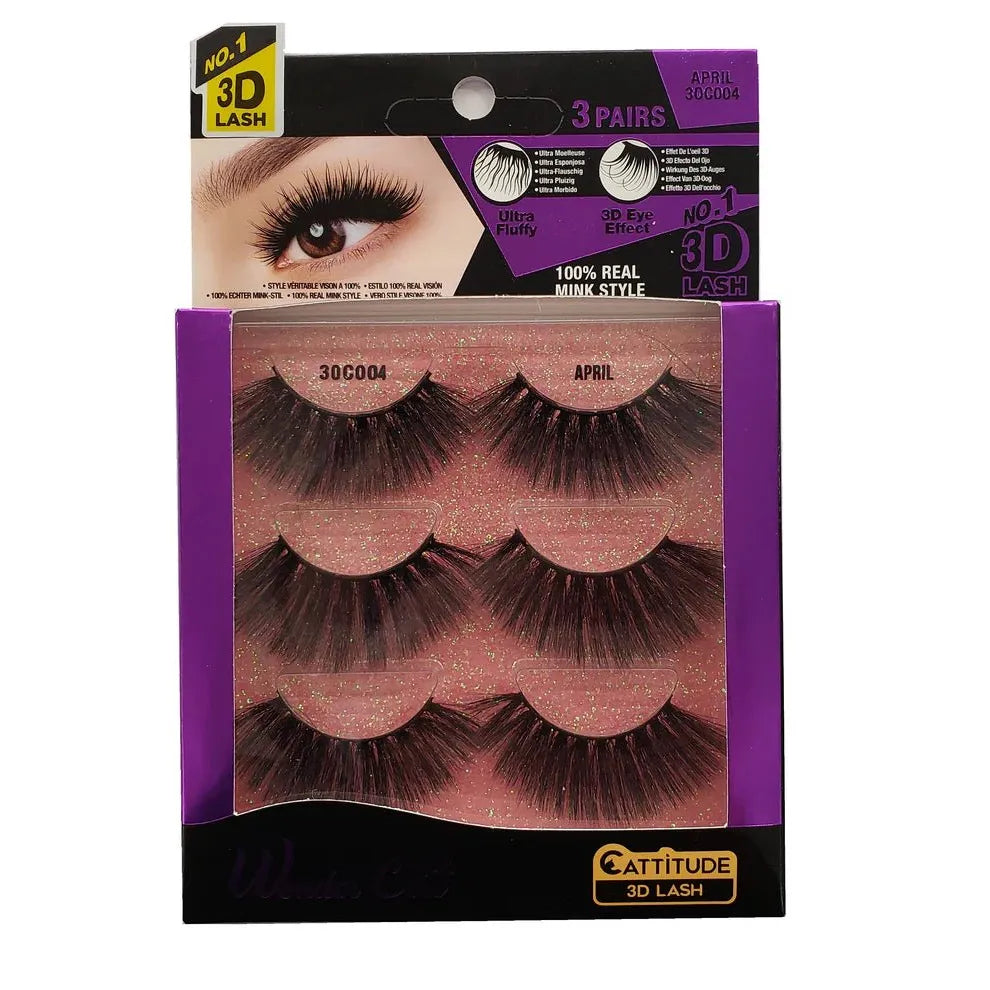 Ebin New York Wonder Cat Faux Mink 3D Lashes [3 Pairs] – 04 April & 05 May | Full Volume, Soft Drama, Flawless Finish - Beauty Exchange Beauty Supply