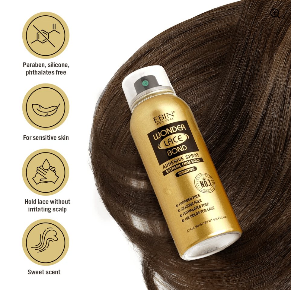 Ebin Wonder Lace Bond Adhesive Spray - Sensitive Extreme Firm Hold - Beauty Exchange Beauty Supply