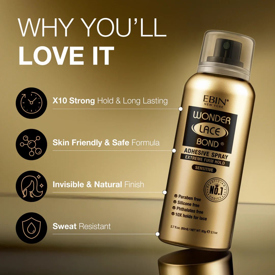 Ebin Wonder Lace Bond Adhesive Spray - Sensitive Extreme Firm Hold - Beauty Exchange Beauty Supply