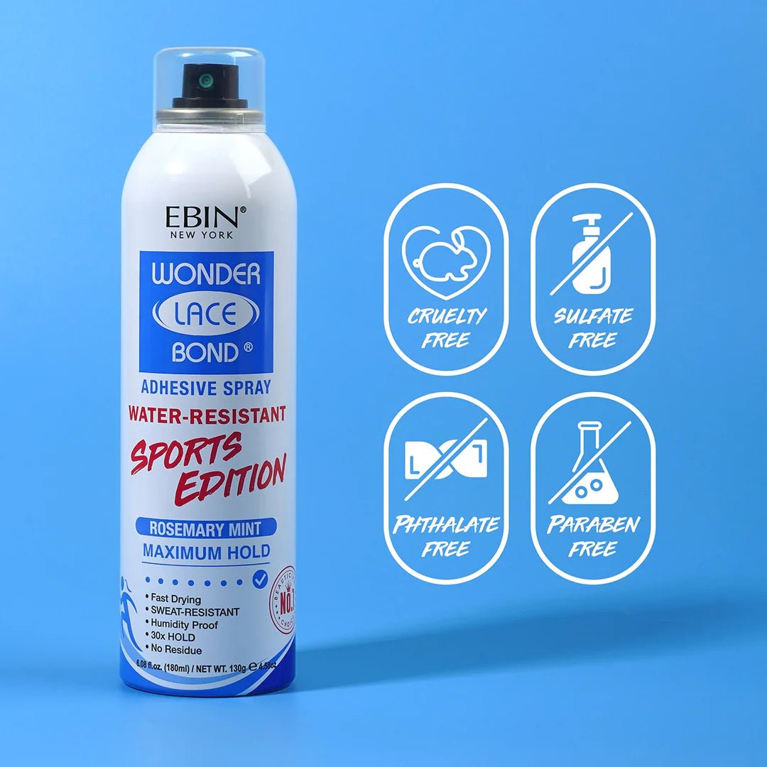 Ebin Wonder Lace Bond Adhesive Spray – Sports Edition - Beauty Exchange Beauty Supply