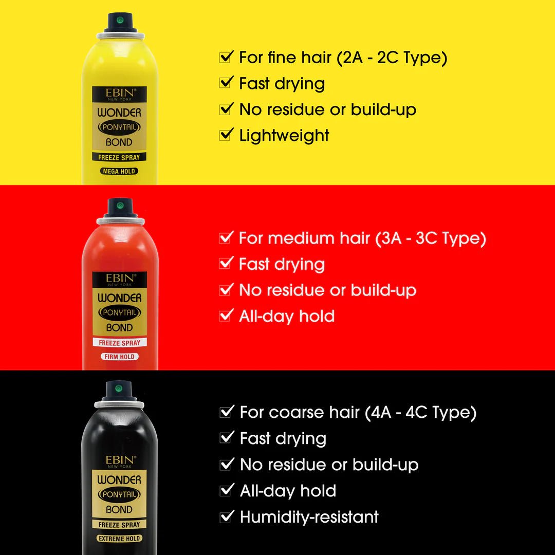 Ebin Wonder Ponytail Bond Freeze Spray - Beauty Exchange Beauty Supply