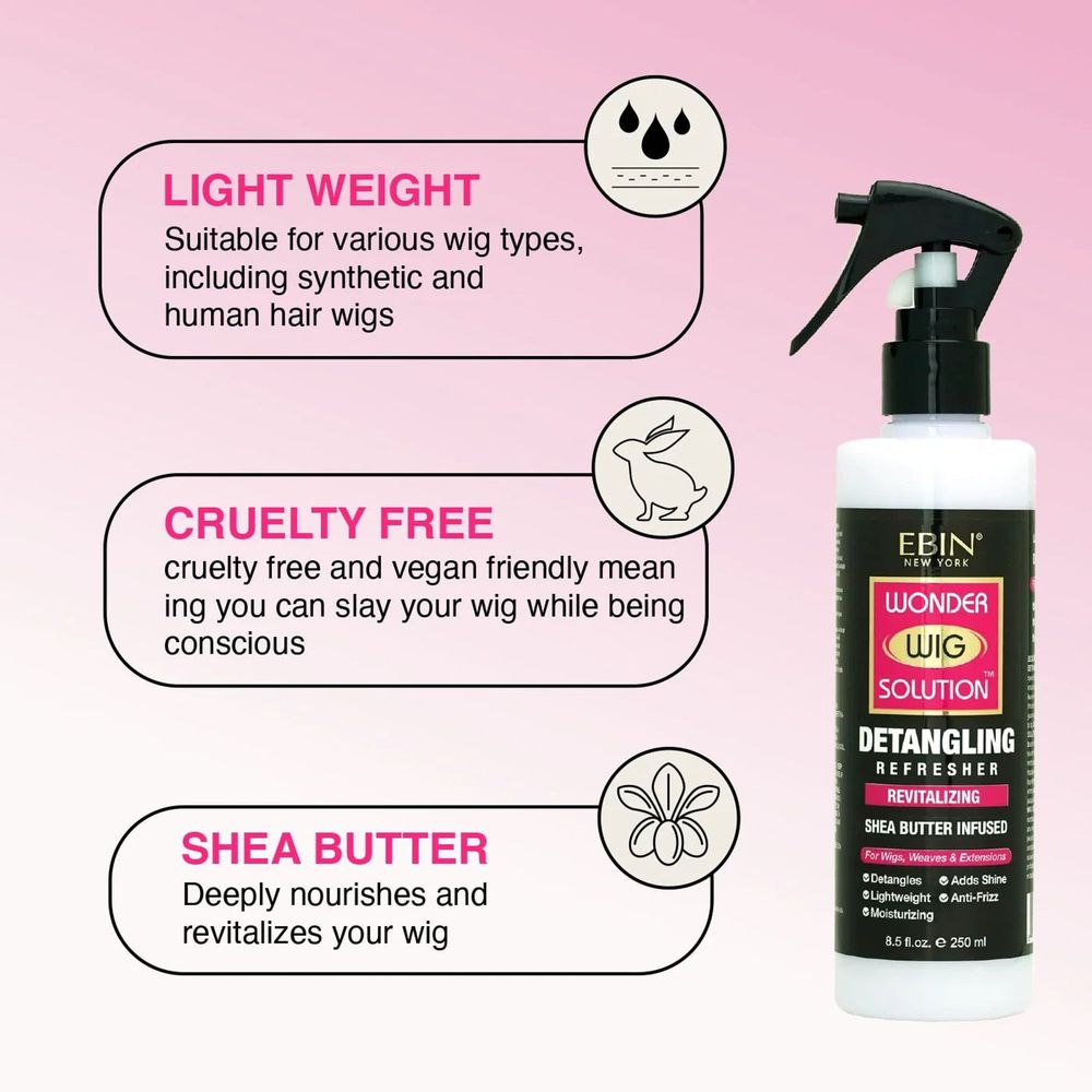 EBIN Wonder Wig Solution Detangling – 8.5 oz & 10.01 oz - Beauty Exchange Beauty Supply