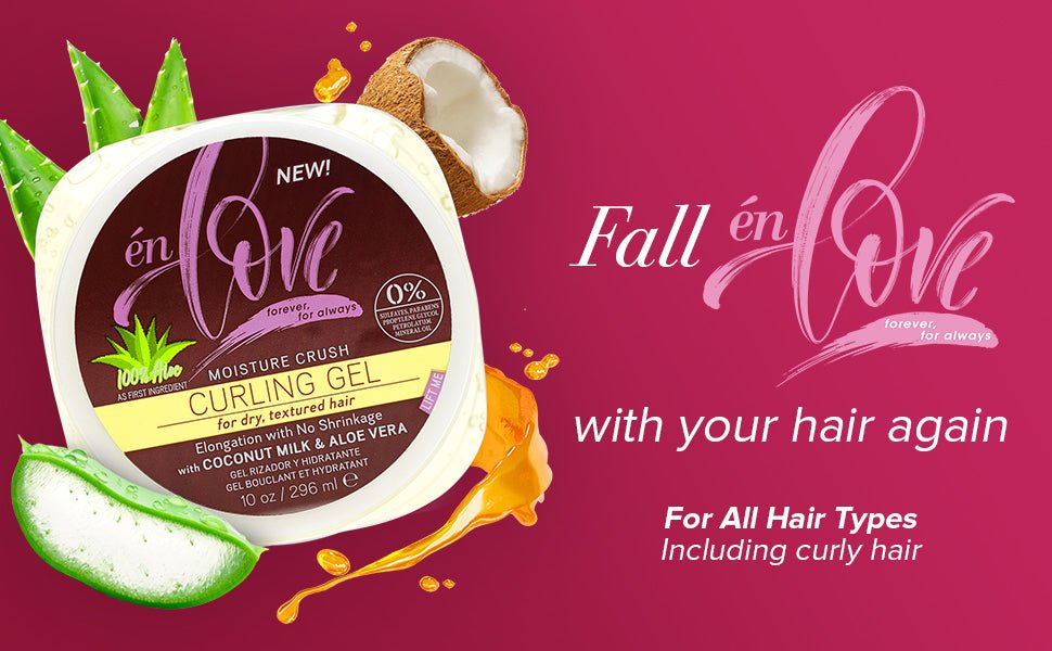 én Love Moisture Crush Curling Gel – Coconut & Aloe - Beauty Exchange Beauty Supply