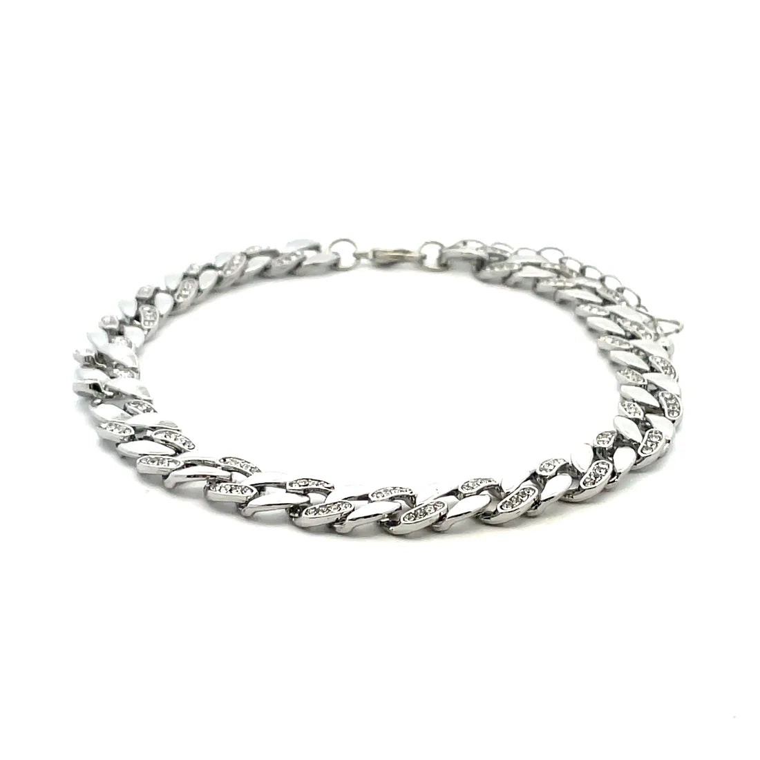The One Jewelry Iced Anklet & Bracelet