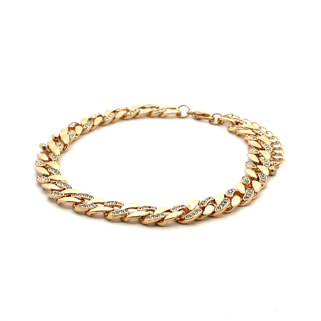 The One Jewelry Iced Anklet & Bracelet