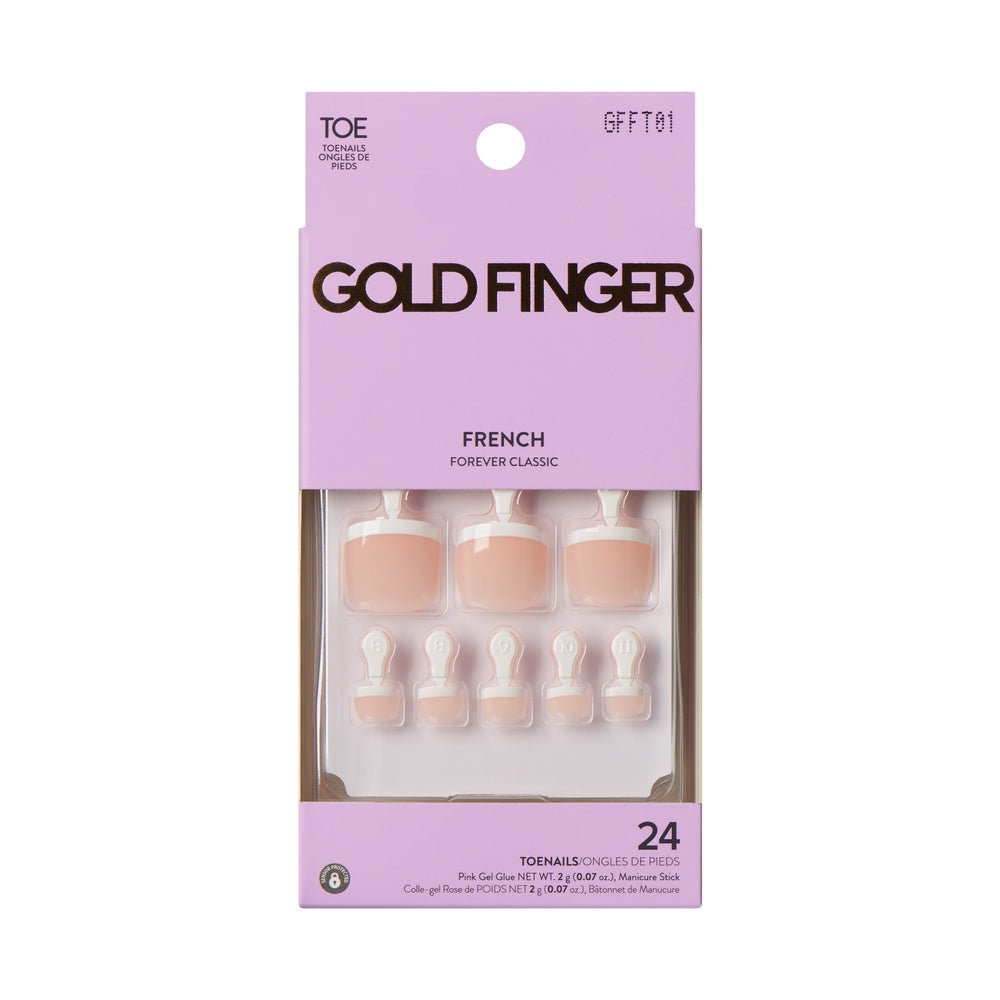 Gold Finger GF French Toenails – Textured