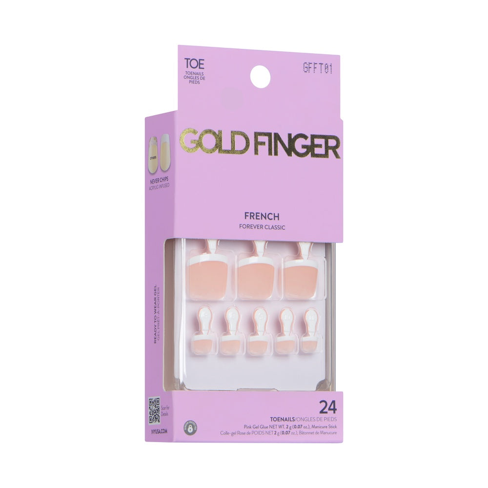 Gold Finger GF French Toenails – Textured