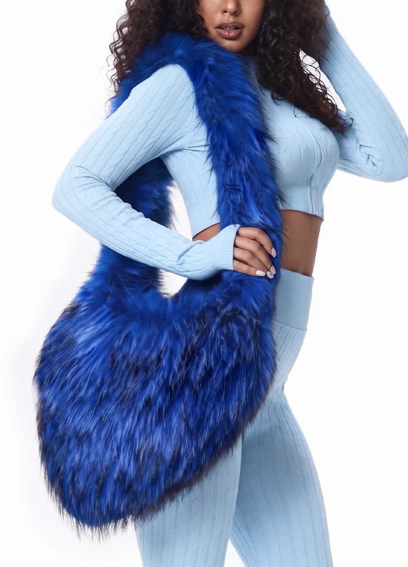 Fuzzy Faux Fur Heart Bag – MMA1014N - Beauty Exchange Beauty Supply