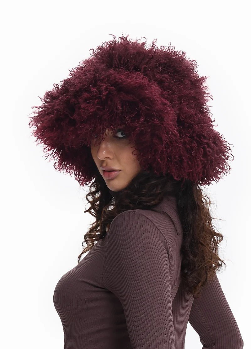 Fuzzy Faux Lambswool Fur Bucket Hat – MMA3012 - Beauty Exchange Beauty Supply